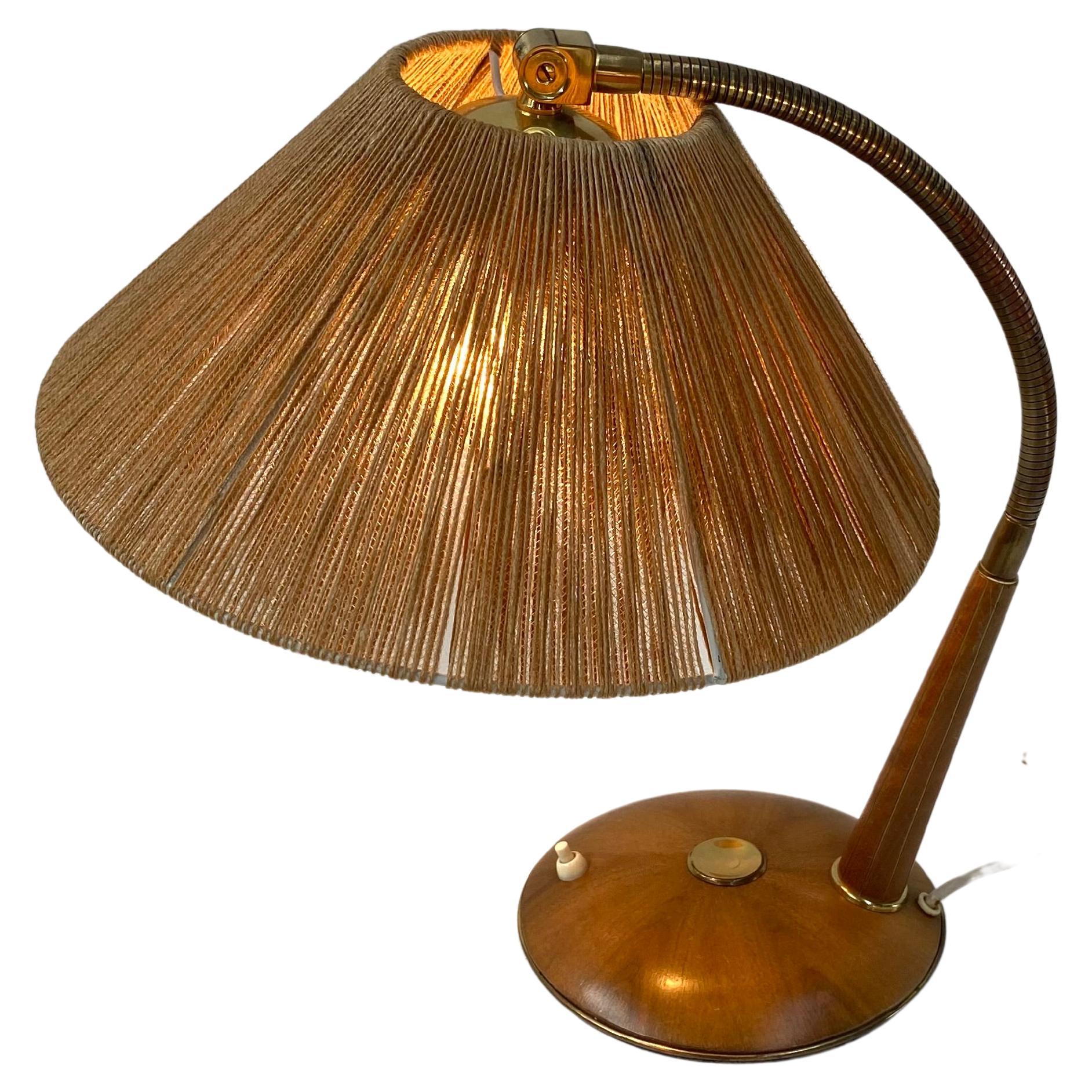 Swiss Teak Table Lamp,  Mod. 2655,  by Frits Muller for Temde Leuchten, 1970s. For Sale