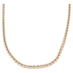 Swiss Retro 18kt Yellow and White Gold Necklace