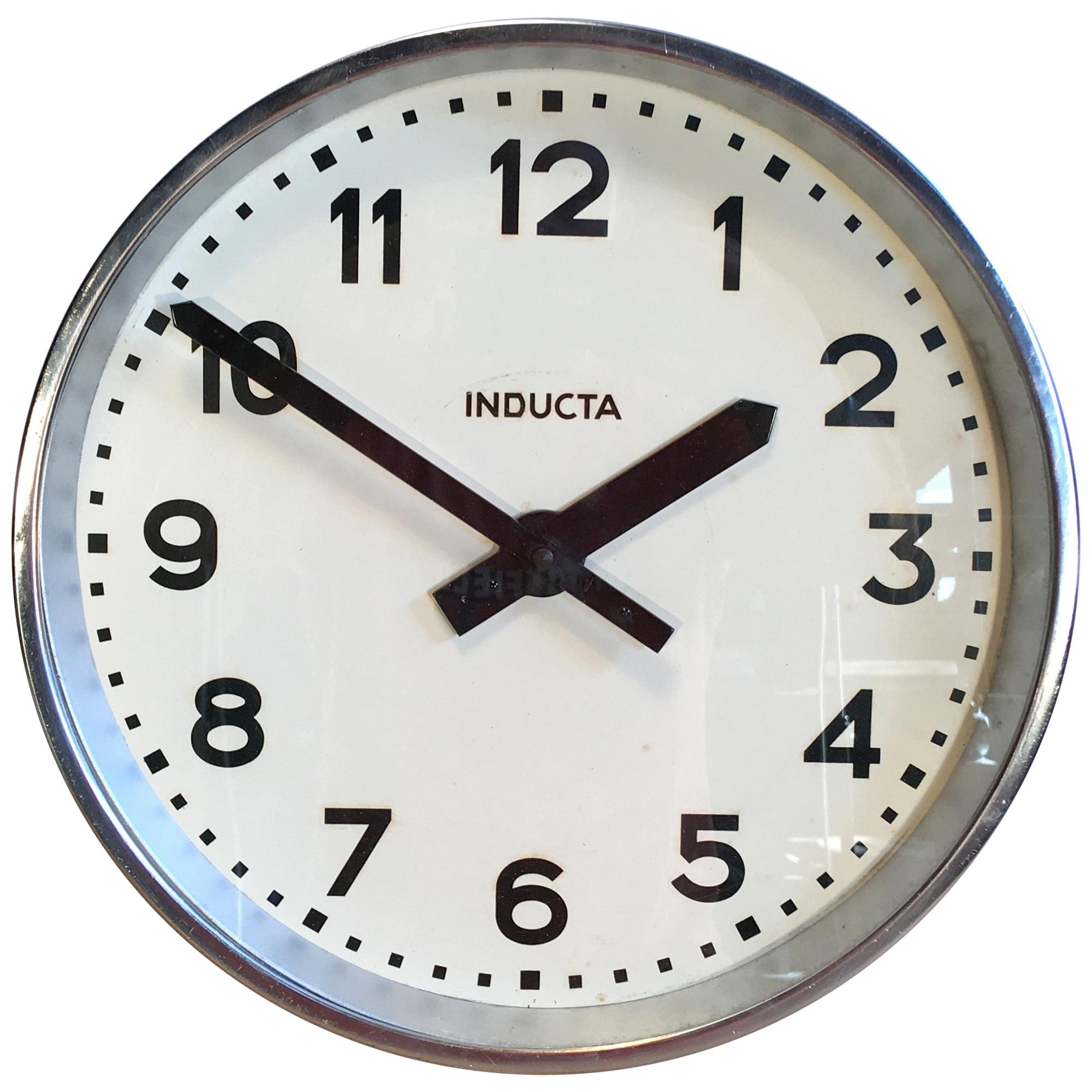 Swiss Vintage Industrial Wall Clock Inducta