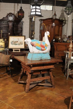 Swiss Walnut Center Table from the Alps, circa 1800