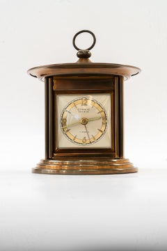 Swiss watch table clock carmic geneve 7 jewels around 1950s