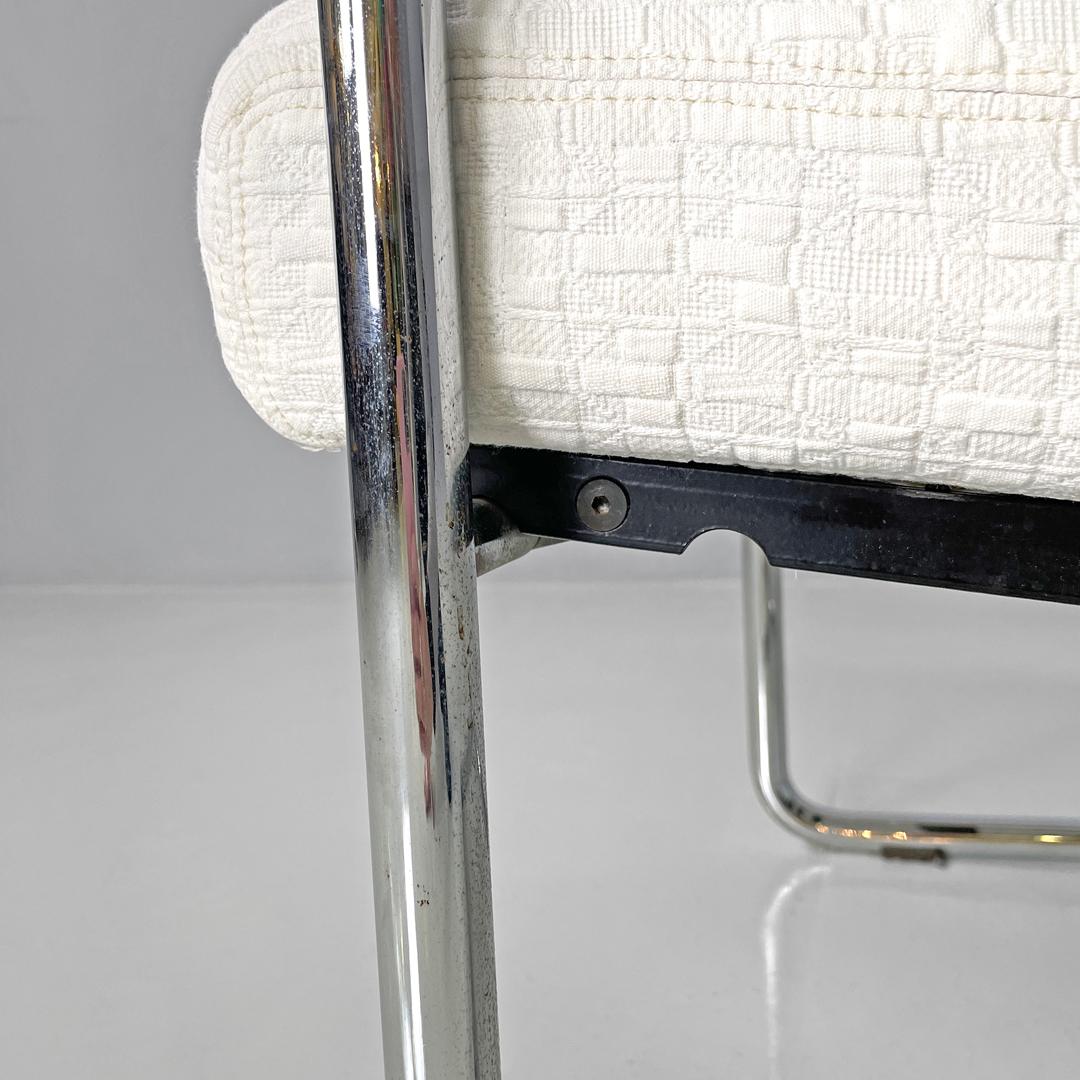 Schweizer Sessel aus weißem Stoff und Metall 1435 von Werner Max Moser für Embru, 2000er Jahre im Angebot 6