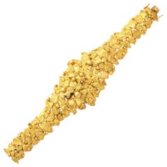 Bracelet suisse en or jaune 18k, années 1980
