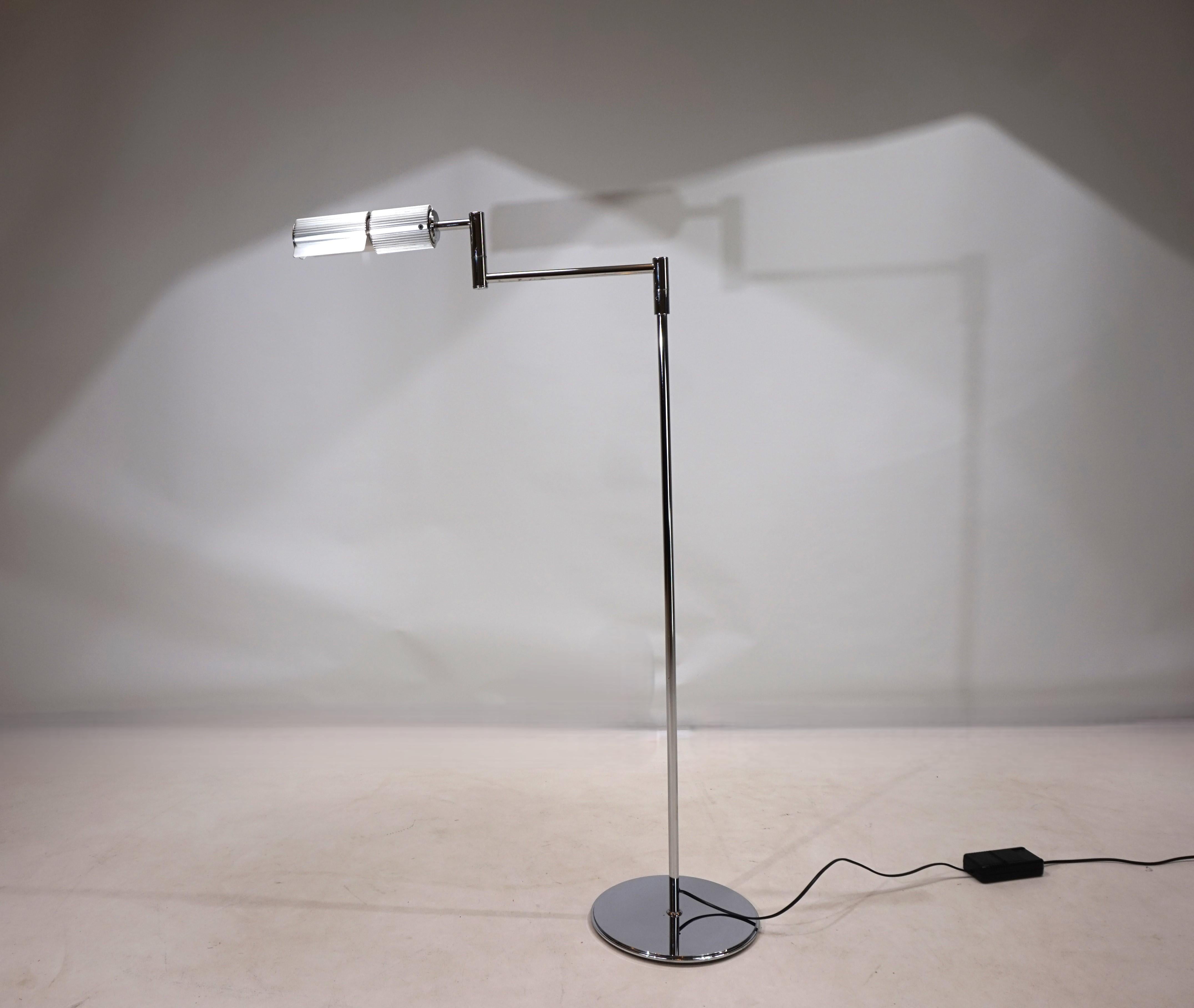 Swisslamps Haloprofil 878HR floor lamp by Viktor Frauenknecht, 1979 In Good Condition For Sale In Ludwigslust, DE