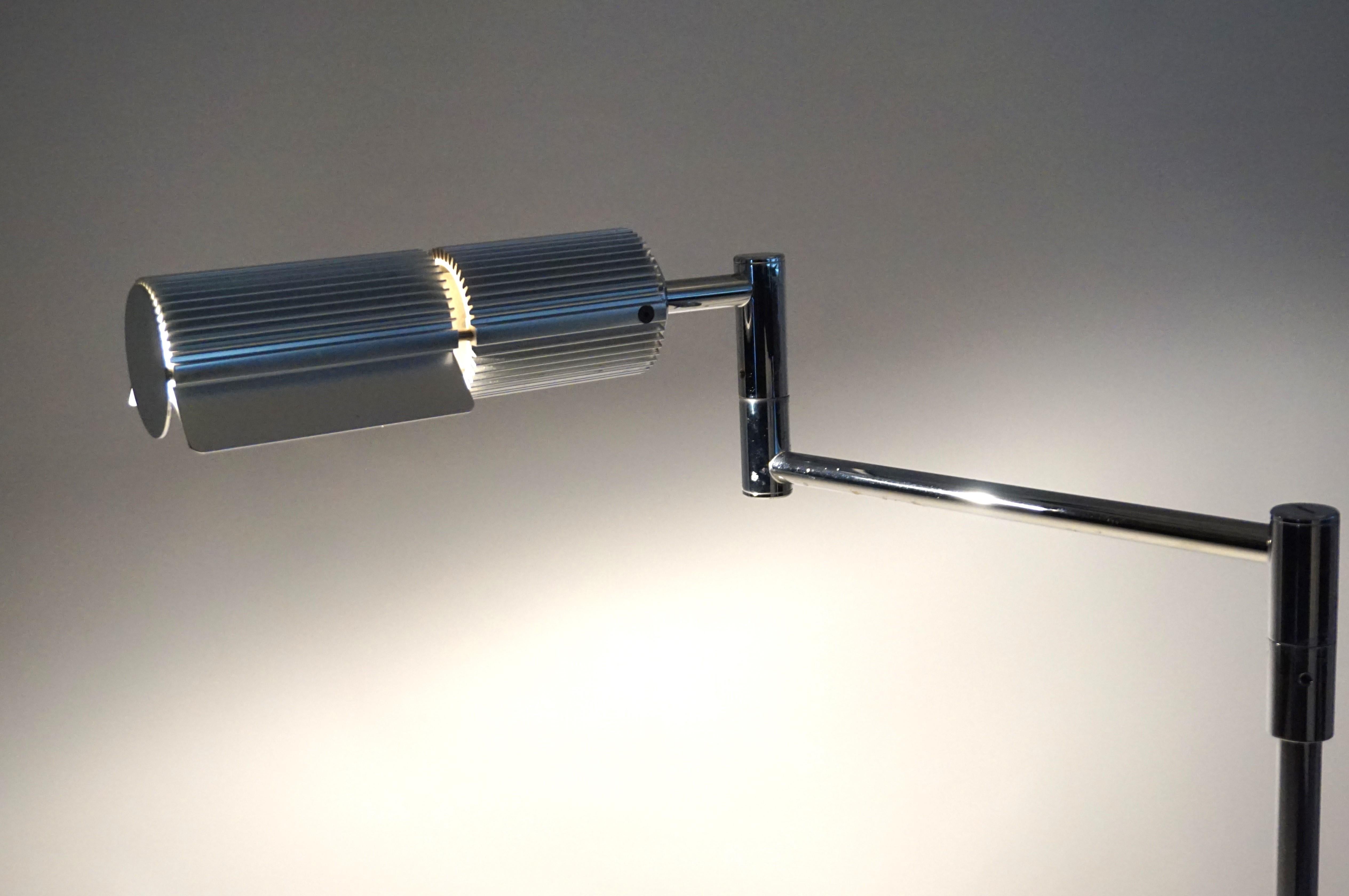 Metal Swisslamps Haloprofil 878HR floor lamp by Viktor Frauenknecht, 1979 For Sale