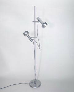 Swisslamps International Lámpara de pie Aluminio cepillado Manchas Años 60