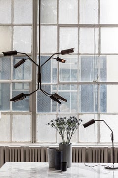 Switch 8-Arm Chandelier - dark patinated brass