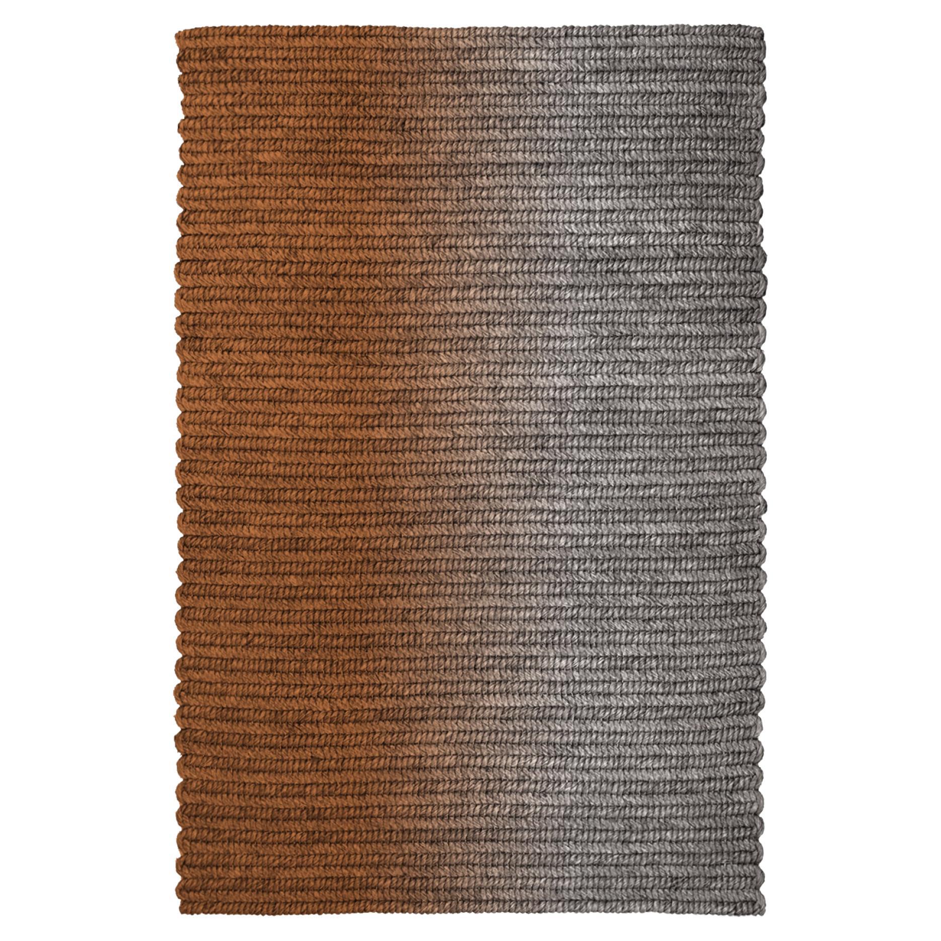 Claire Vos für Musett 'Switch' Abaca Indoor-Teppich aus Mahagoni, 160 x 240 cm