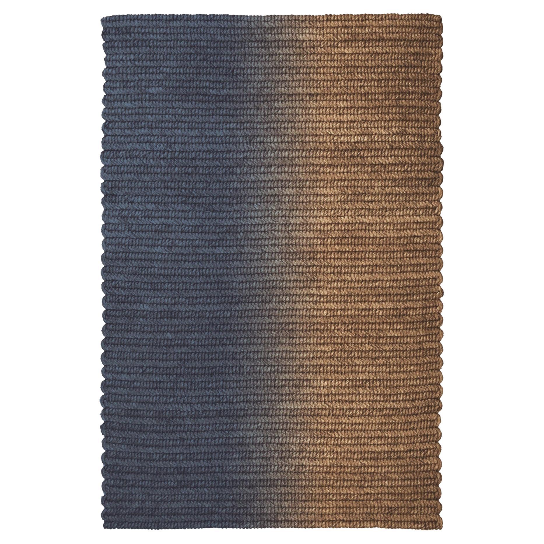 'Switch' Rug in Abaca, 'Royal Blue' by Claire Vos for Musett Design For Sale