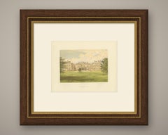 Swithland Hall, Leicestershire, Antique Morris Woodblock Print, circa 1870