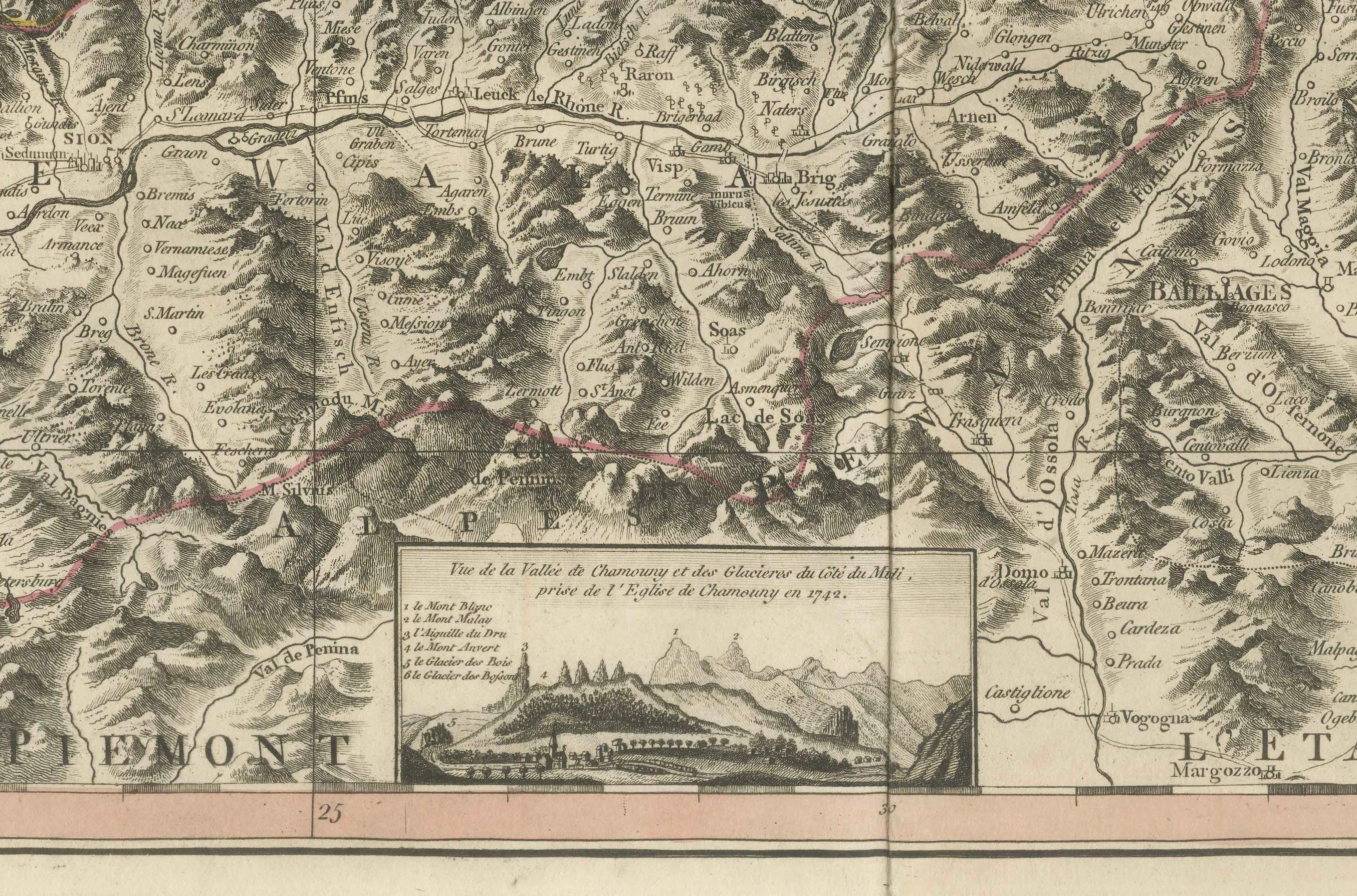 Paper Switzerland Map 1778 – Striking Hand-Colored Copperplate of the Thirteen Cantons For Sale