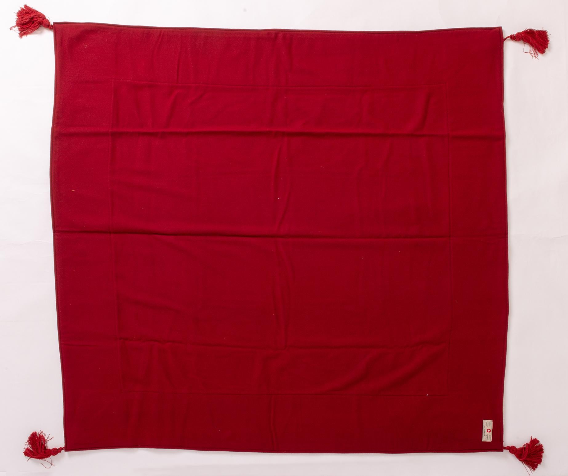Altro Svizzera Plaid rosso con cervo in vendita