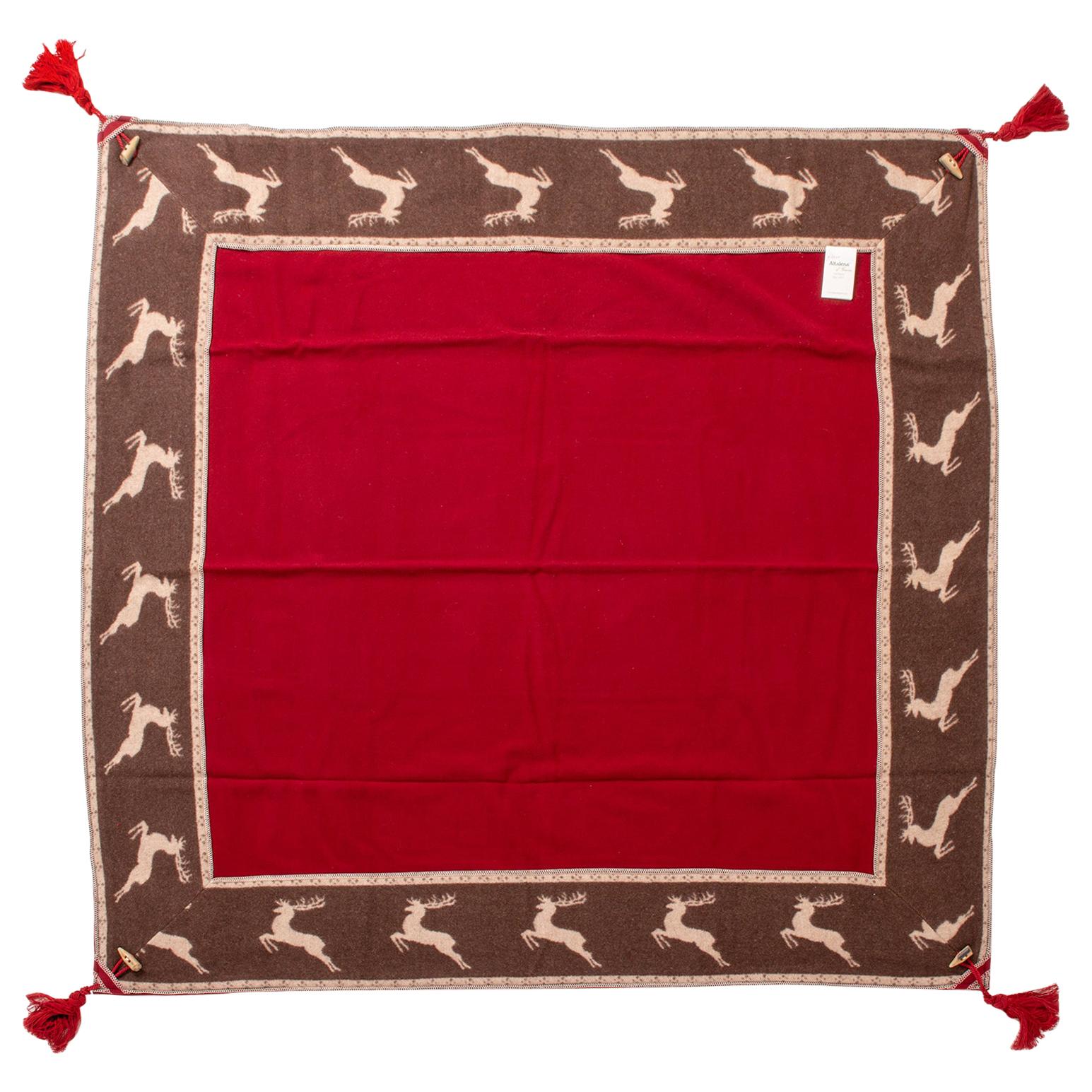 Switzerland Red Plaid with Deer For Sale