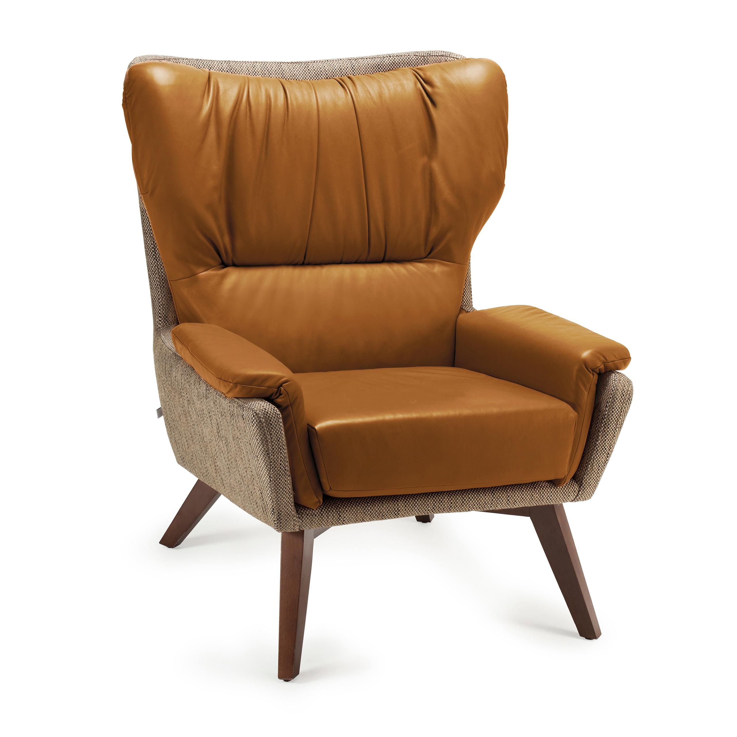 Meuble de rangement de fauteuil pivotant en cuir naturel et laiton Neuf - En vente à Lisbon, PT