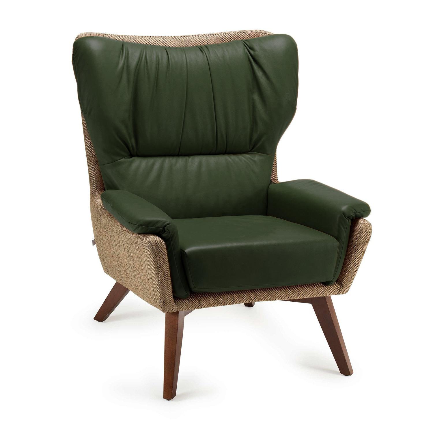 XXIe siècle et contemporain Meuble de rangement de fauteuil pivotant en cuir naturel et laiton en vente