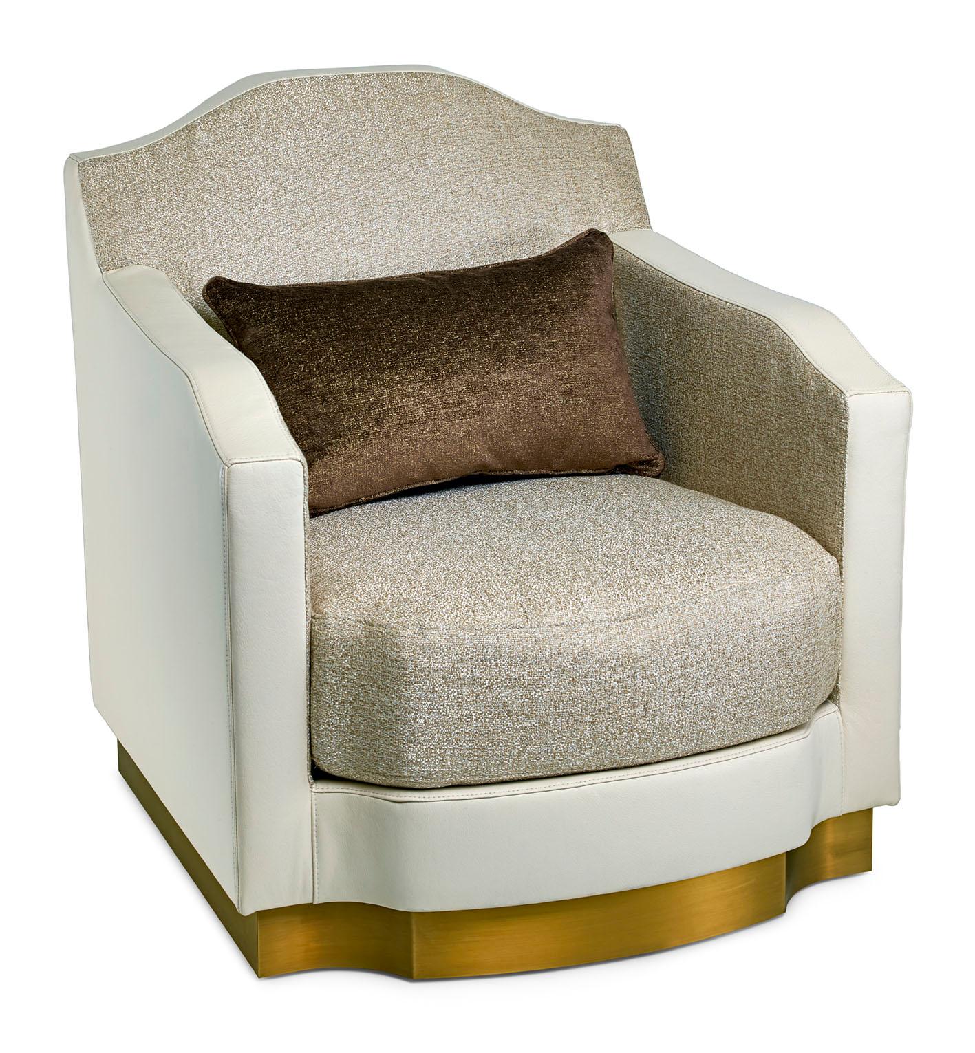 Other Swivel Armchair Frame Made of Solid Timber and  Wood Bronze or Silver Frame For Sale