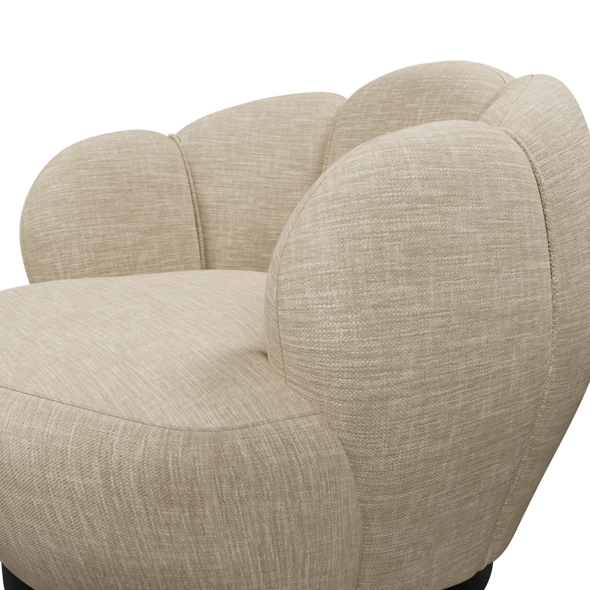 Sillón giratorio Montgolfiére de tejido liso Beige hecho a mano por Murmurio en Nuevo estado para la venta en Lordelo, PT