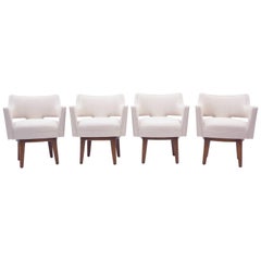 Swivel Armchairs by Edward Wormley, Set of Four, Kitchen / Dining.  Excellent.