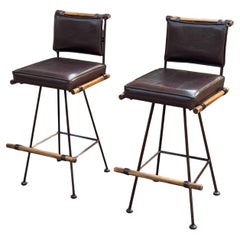 Swivel Bar Stools in Style of Cleo Baldon for Inca Products - Set of Two