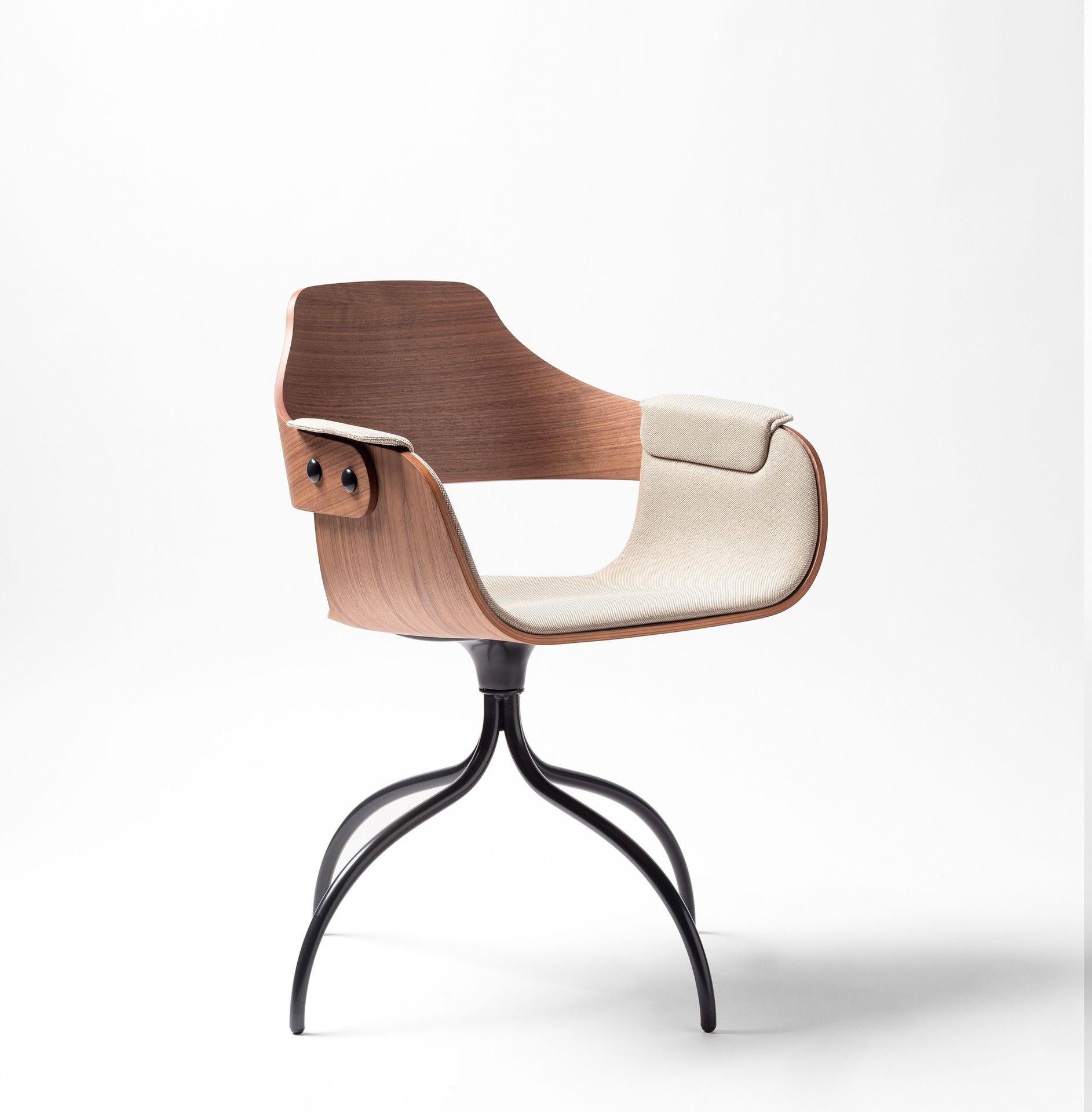 Modern Swivel Base Showtime Brown Chair by Jaime Hayon For Sale