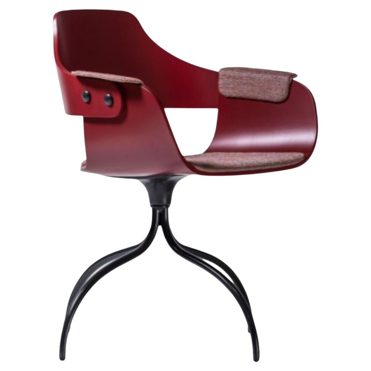 Swivel Base Showtime Red Ash Chair by Jaime Hayon For Sale
