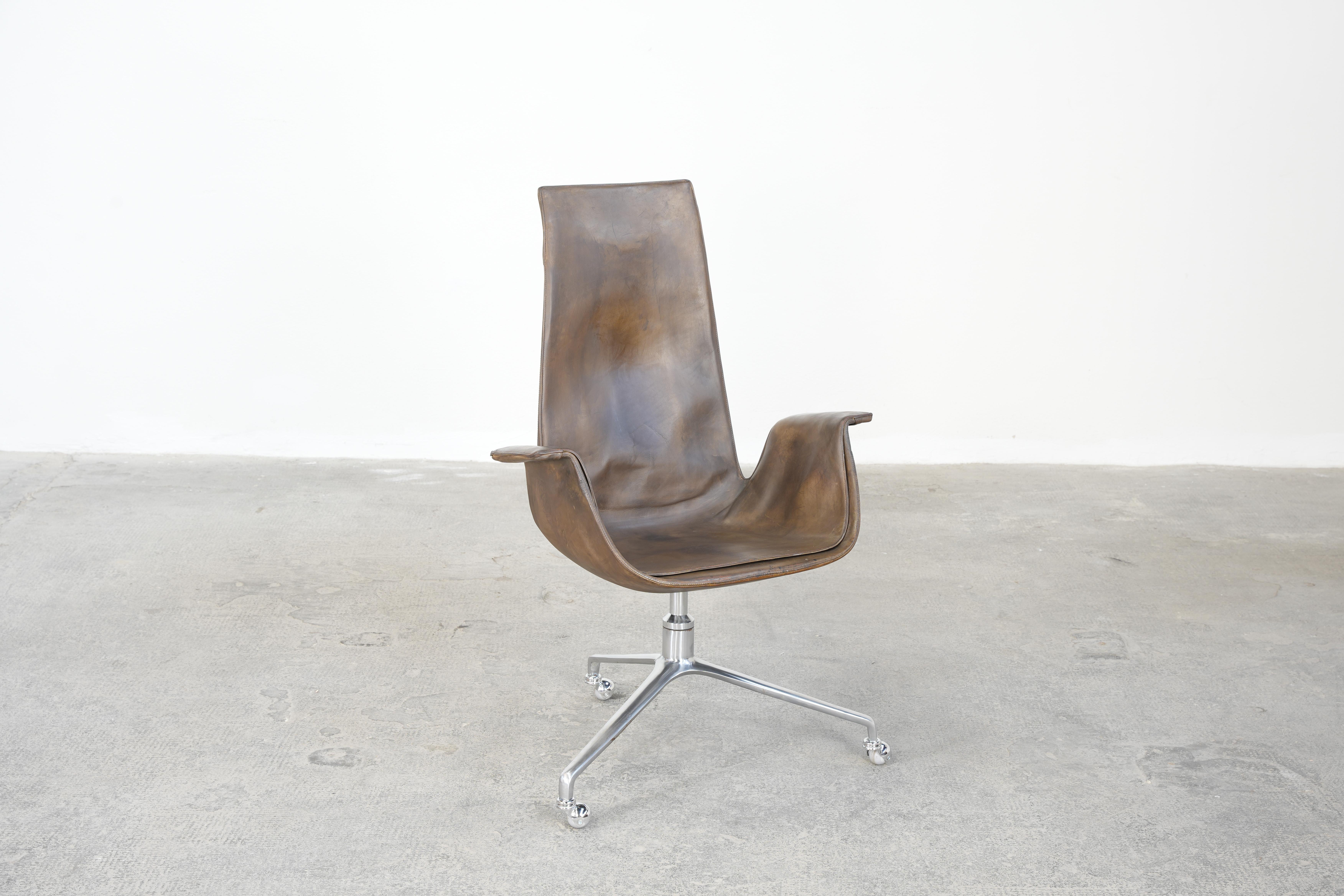 20th Century Swivel Bird Chair by Fabricius & Kastholm Kill International High Back FK6725