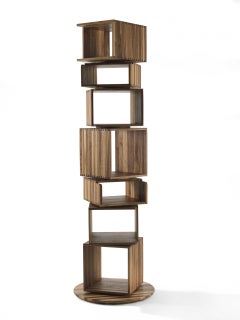 Swivel bookcase / Bookshelf Riva 1920 Step by Step design Giuliano Cappelletti