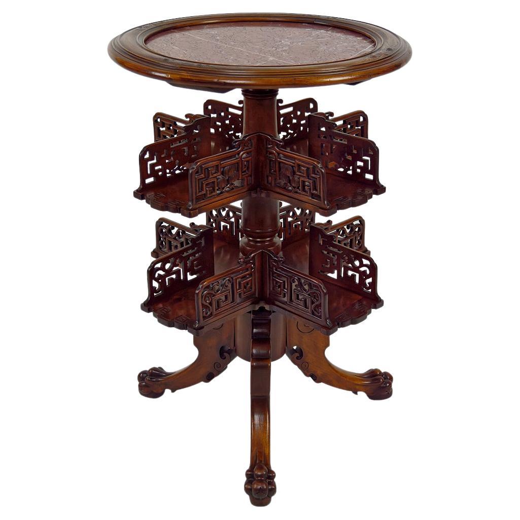 Mesa librería giratoria de Gabriel Viardot, Francia, hacia 1880