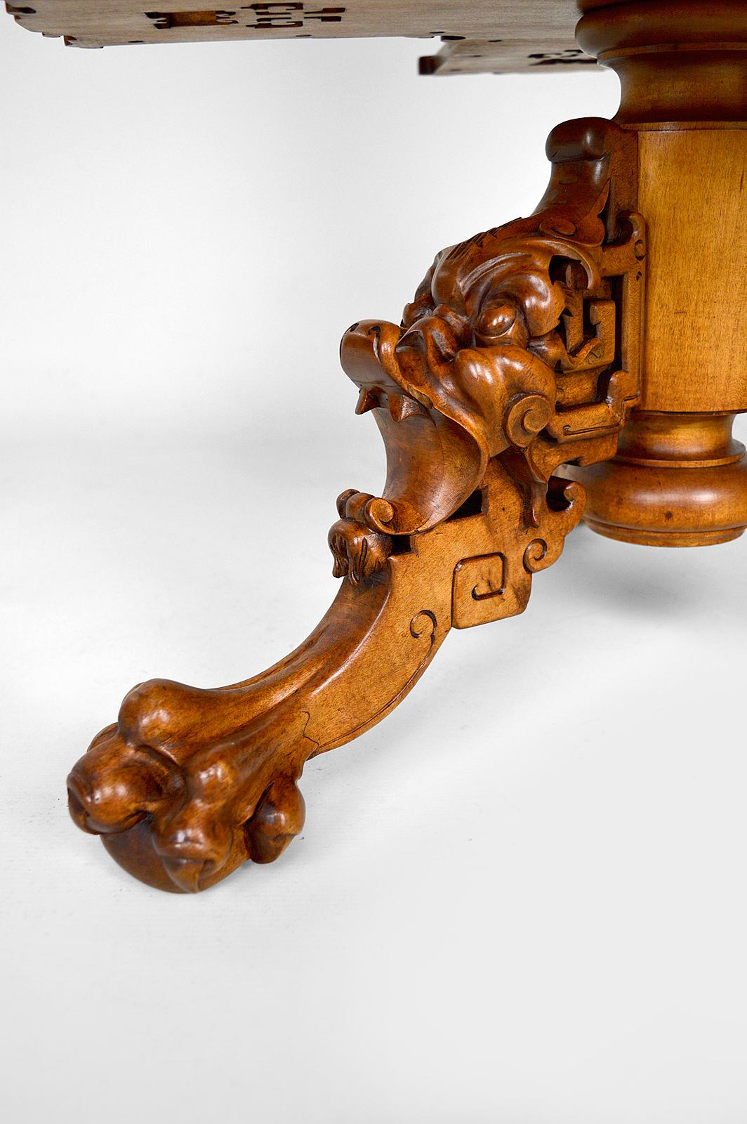 Mesa librería giratoria con tapa de mármol de Gabriel Viardot, Japonismo, hacia 1880 en venta 9