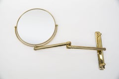 Swivel Brass Wall Mirror / Makeup Mirror, 1960s Austria