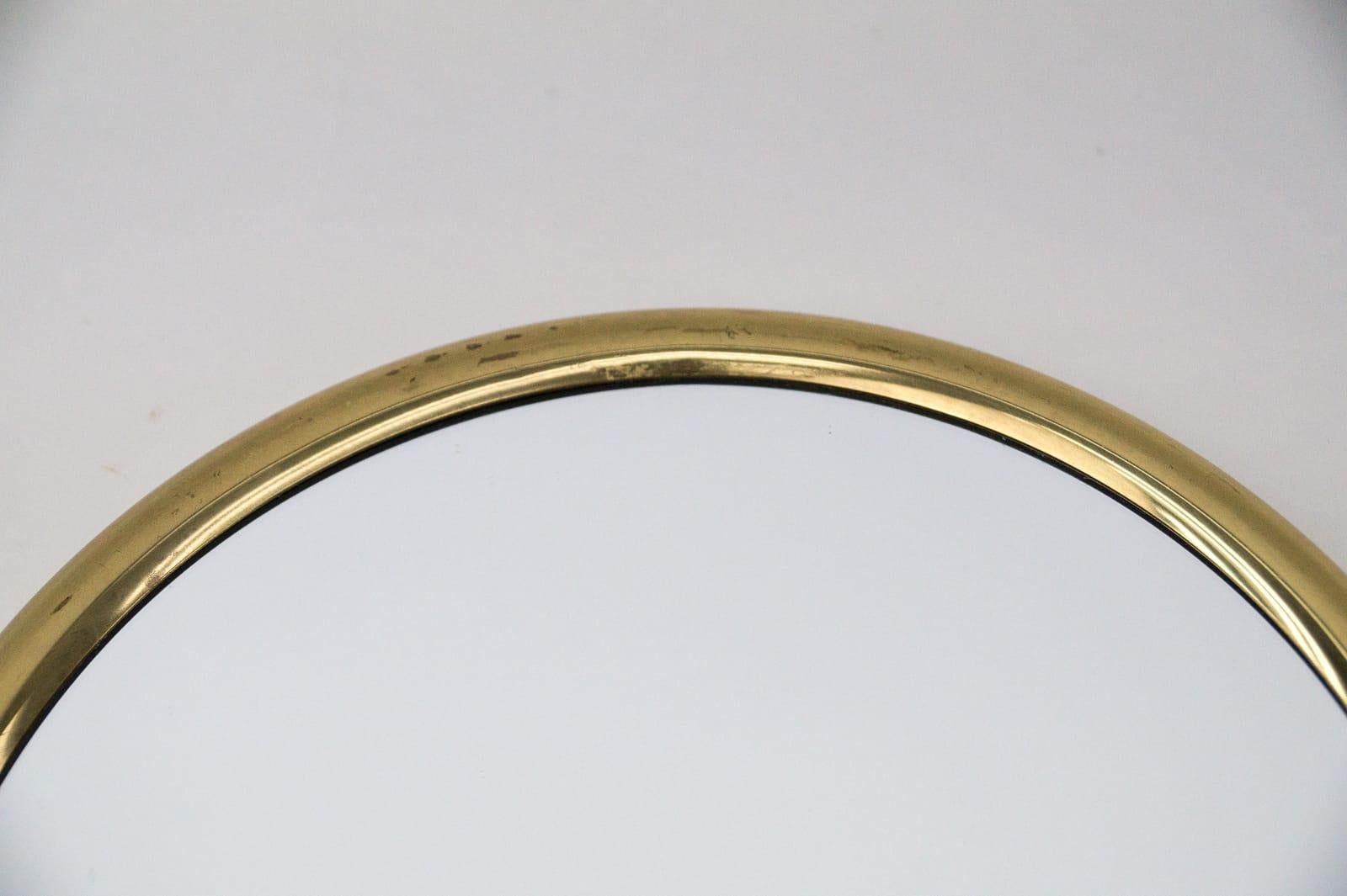 Swivel Brass Wall Mirror / Makeup Mirror, 1960s Austria For Sale 1