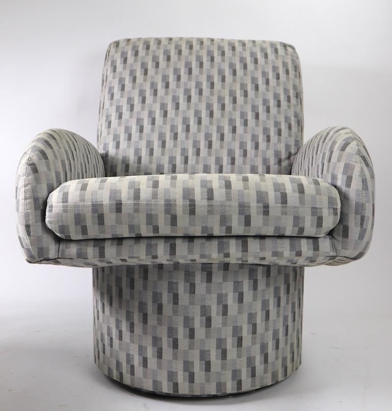 Swivel Chair and Ottoman after Milo Baughman by Classic Gallery Inc. 1