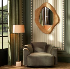 Swivel Chair in Torrin Green Velvet