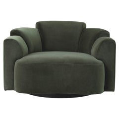 Swivel Chair in Torrin Green Velvet