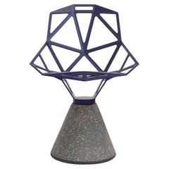 Swivel chair Magis Chair_One - Natural Concrete Base & Black Aluminium Seat