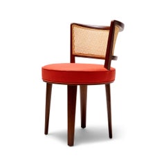 Swivel Chair with Cane Back by Edward Wormley for Dunbar