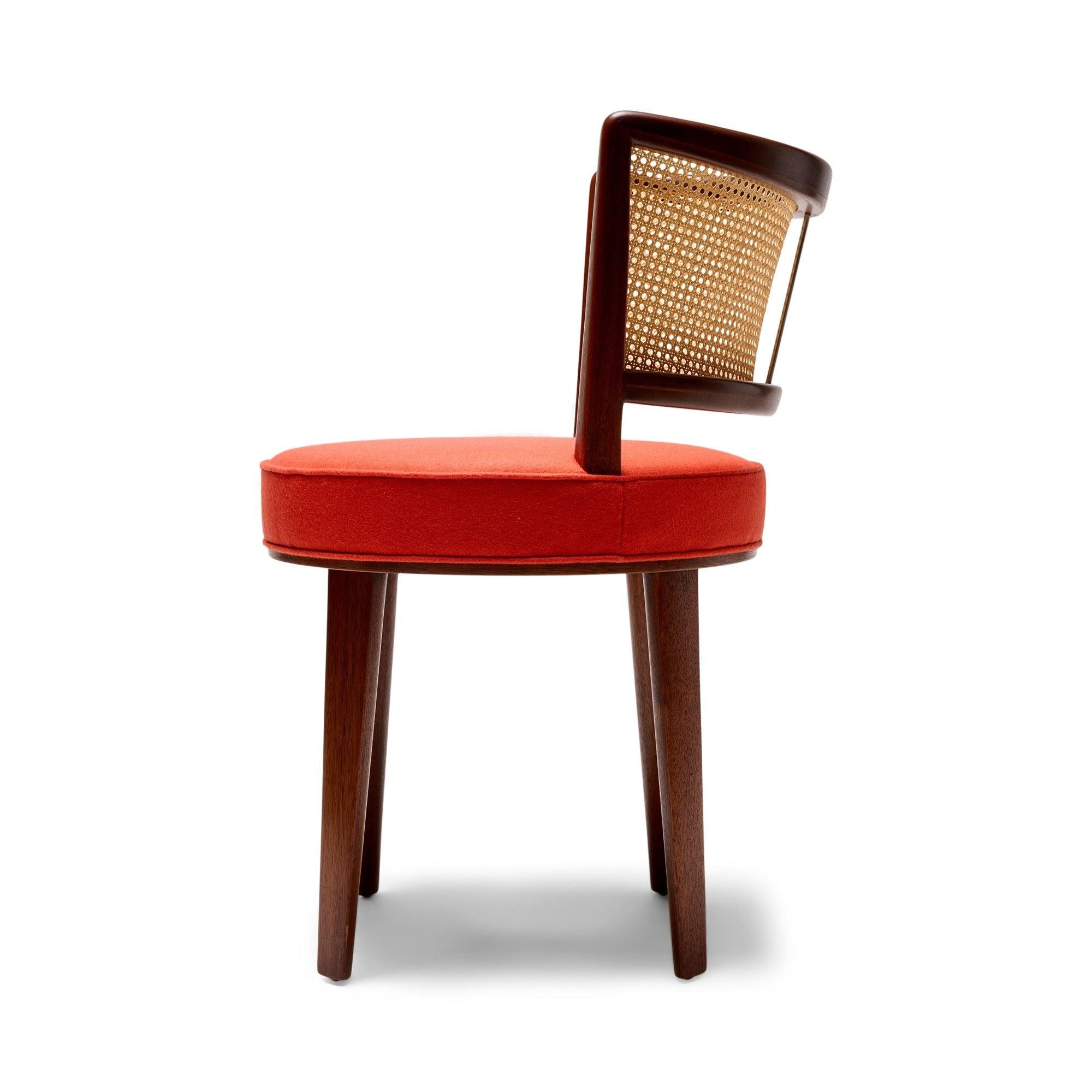 American Swivel Chair with Cane Back by Edward Wormley for Dunbar For Sale