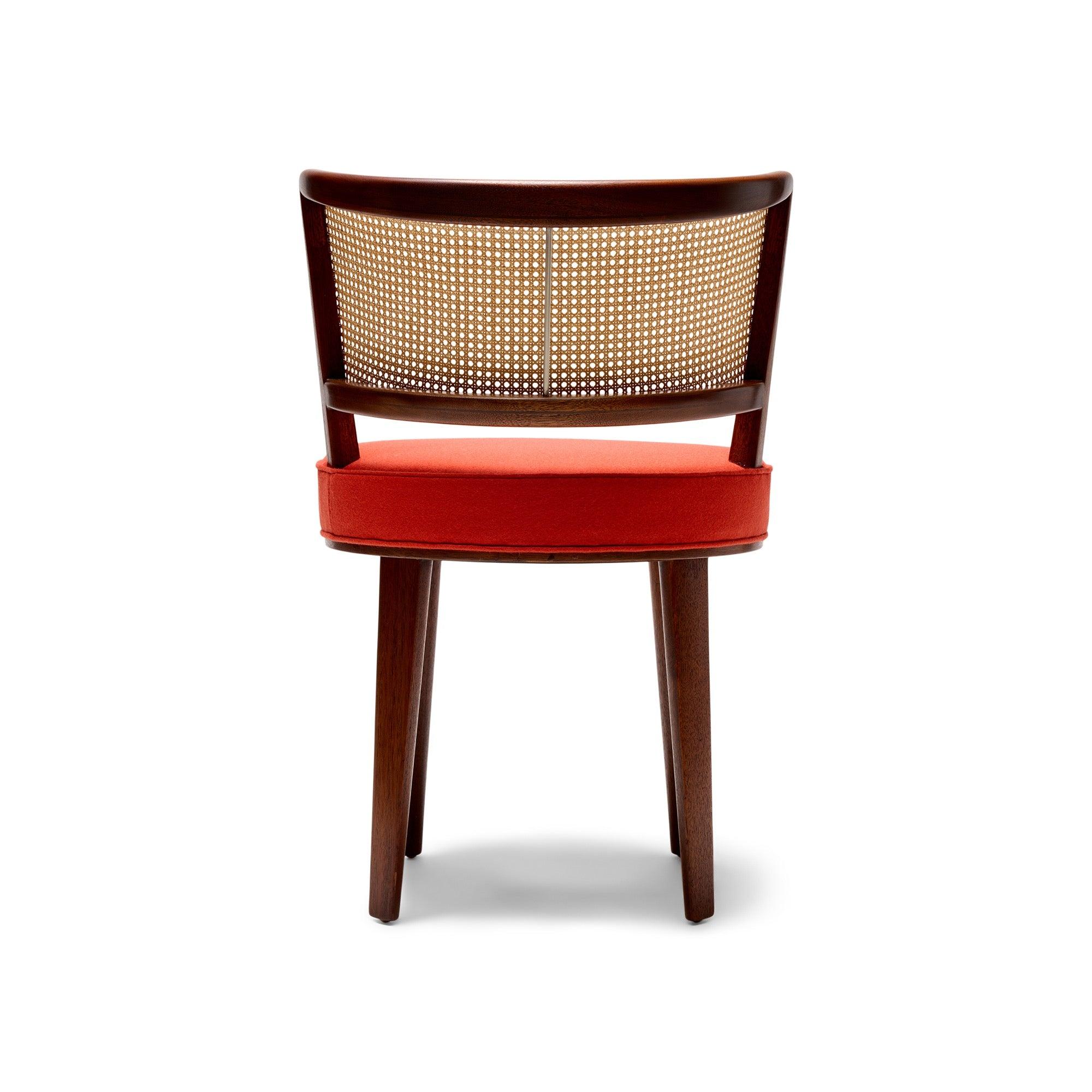 Swivel Chair with Cane Back by Edward Wormley for Dunbar In Excellent Condition For Sale In Sagaponack, NY