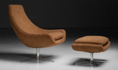 Swivel Chair with Ottoman, America, 1950