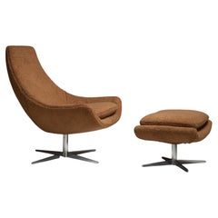 Swivel Chair with Ottoman, America, 1950
