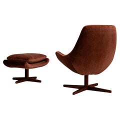 Swivel Chair with Ottoman, America, 1950