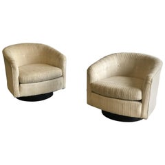 Swivel Chairs in the Style of Milo Baughman