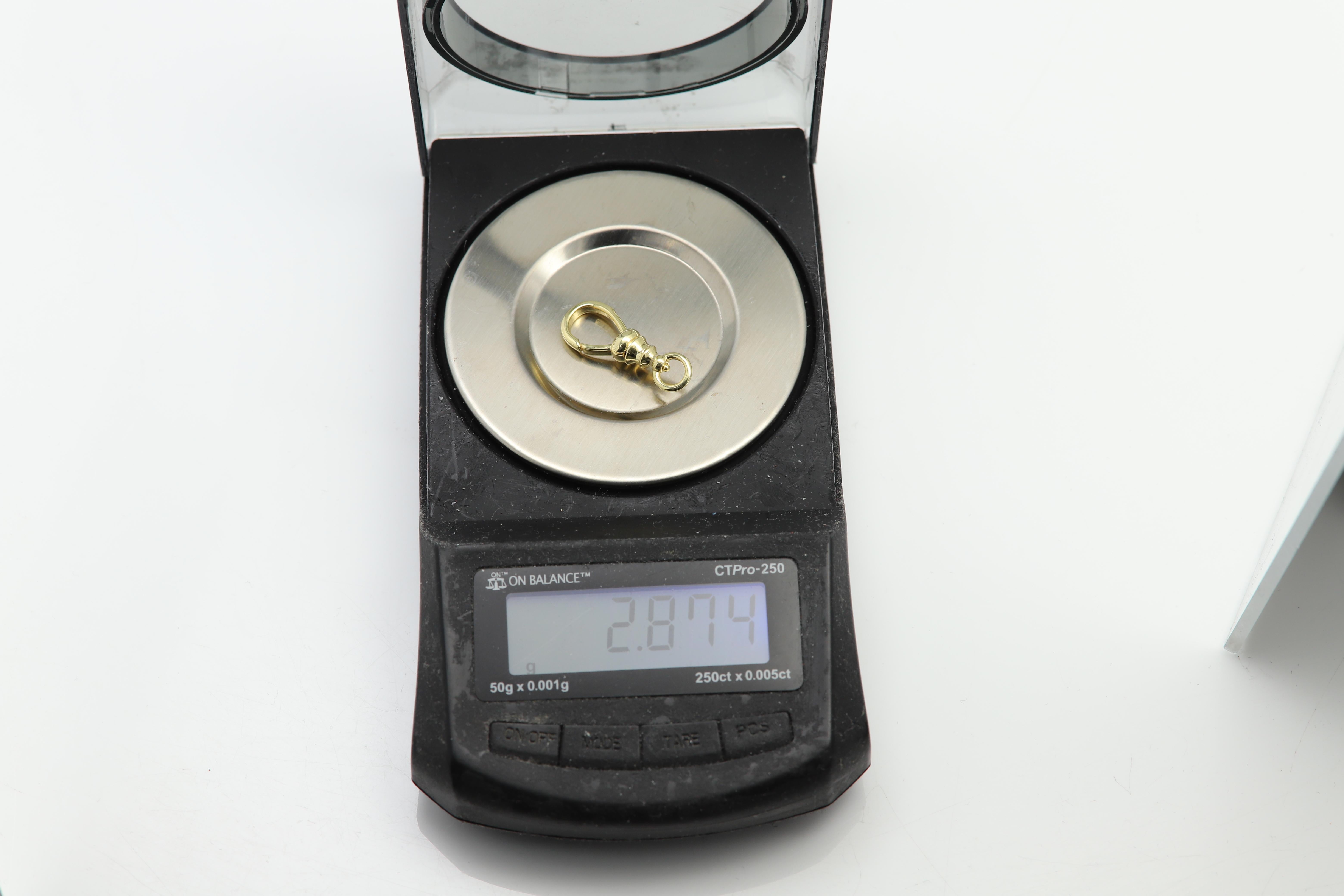 Chaîne de collier à fermoir pivotant à breloque italienne à maillons en or 14 carats en vente 6