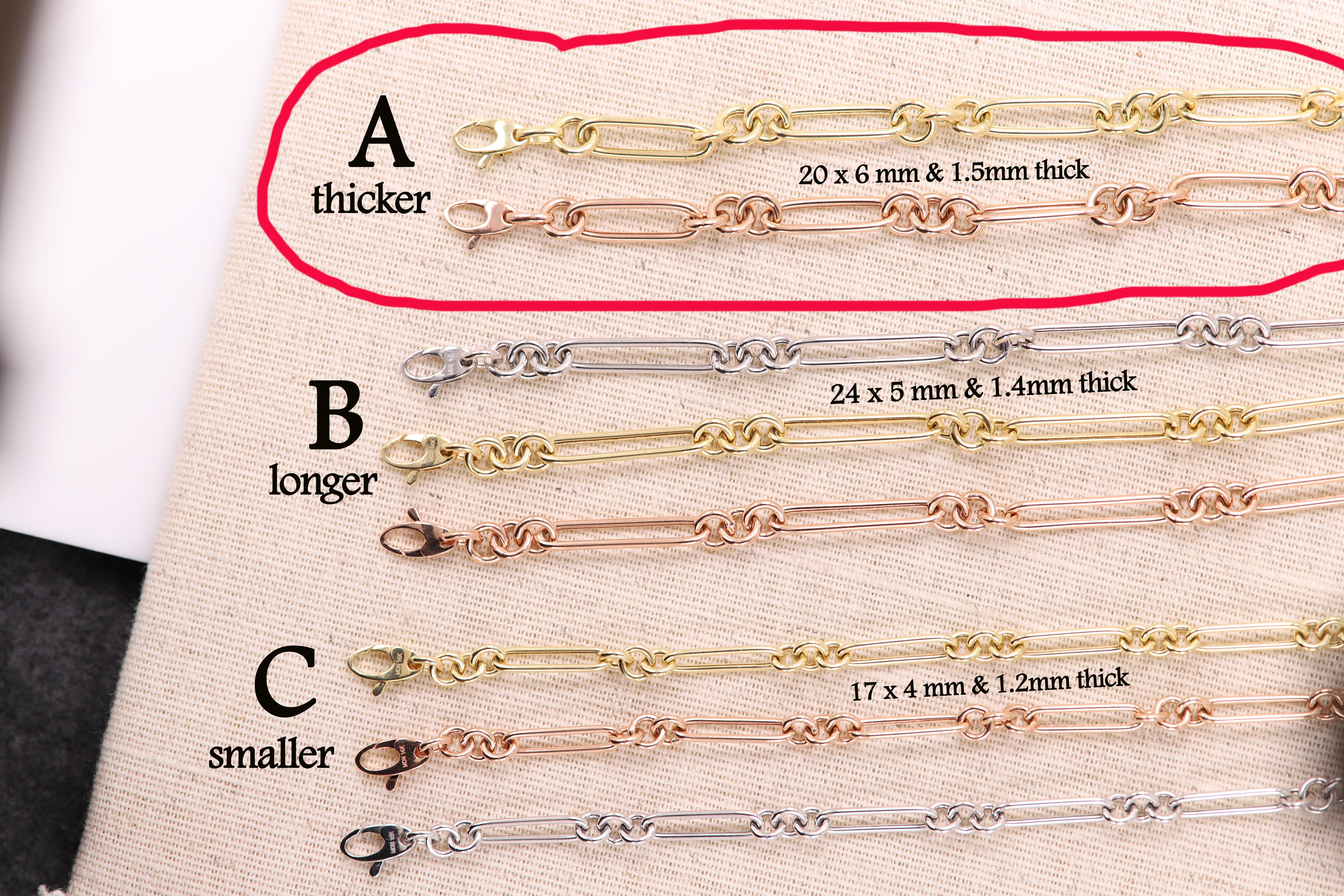 Chaîne de collier à fermoir pivotant à breloque italienne à maillons en or 14 carats en vente 2