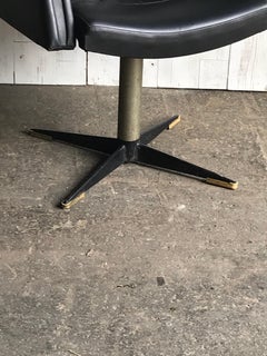 Swivel Club Chair with Metal, Czechoslovakia, circa 1960
