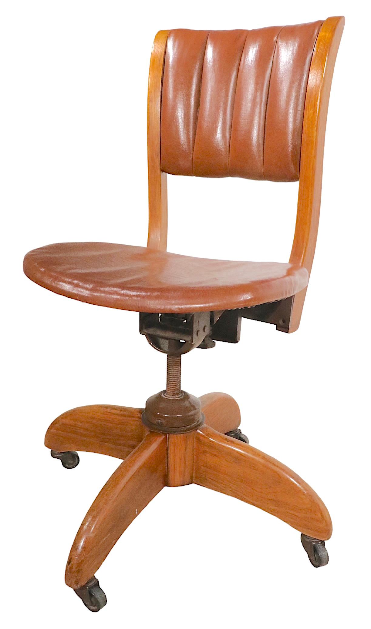 American Swivel Desk Chair by Gunlocke