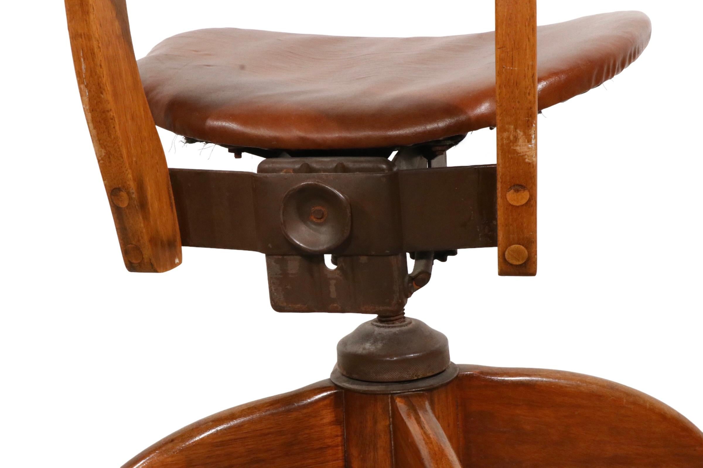 Fabric Swivel Desk Chair by Gunlocke