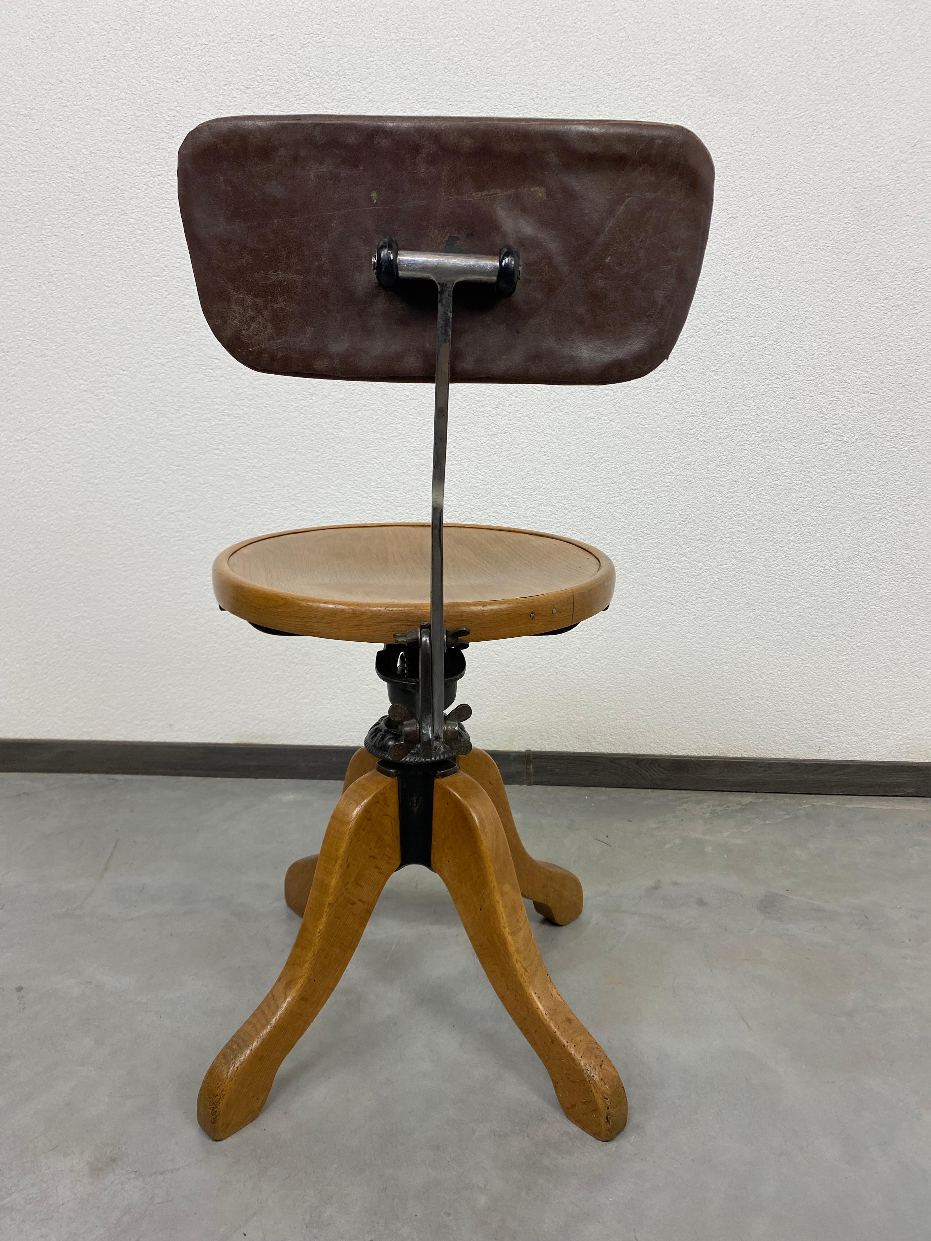 Steel Swivel Desk Chair by Thonet