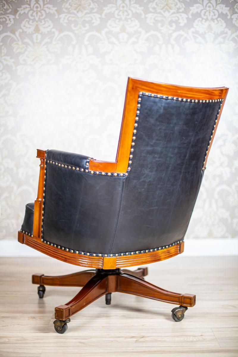 Indonesian Swivel Desk Chair in the Colonial Type, circa 1990