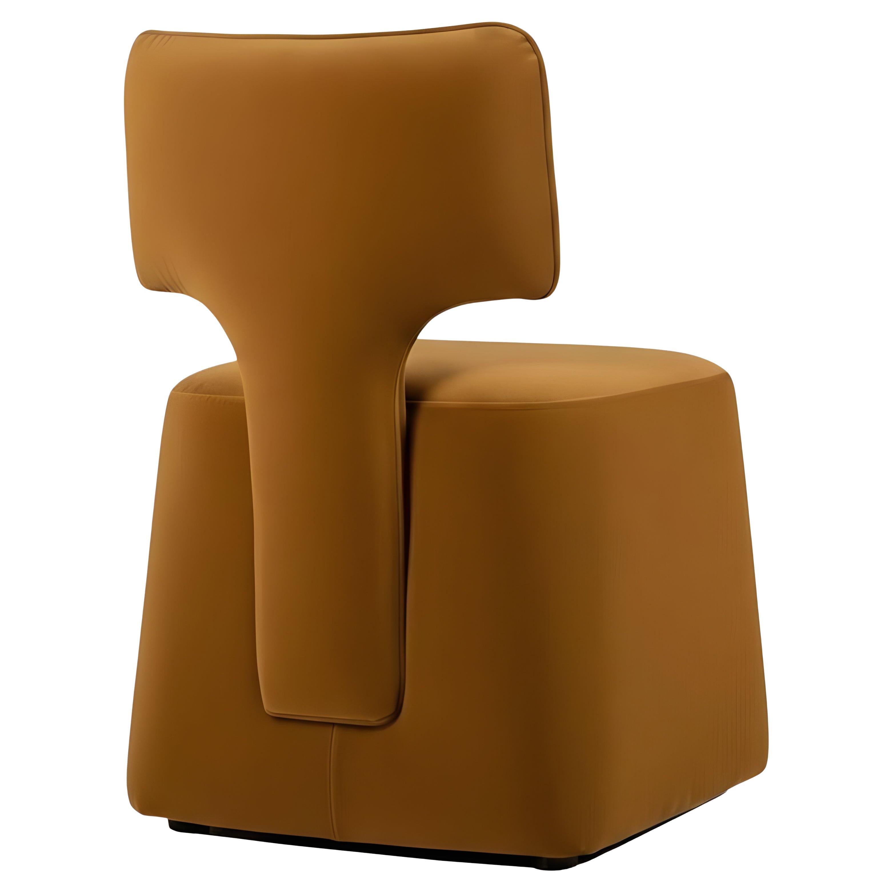 Swivel Dining Chair w/ Architectural Silhouette—Sotiris Lazou Design Studio For Sale